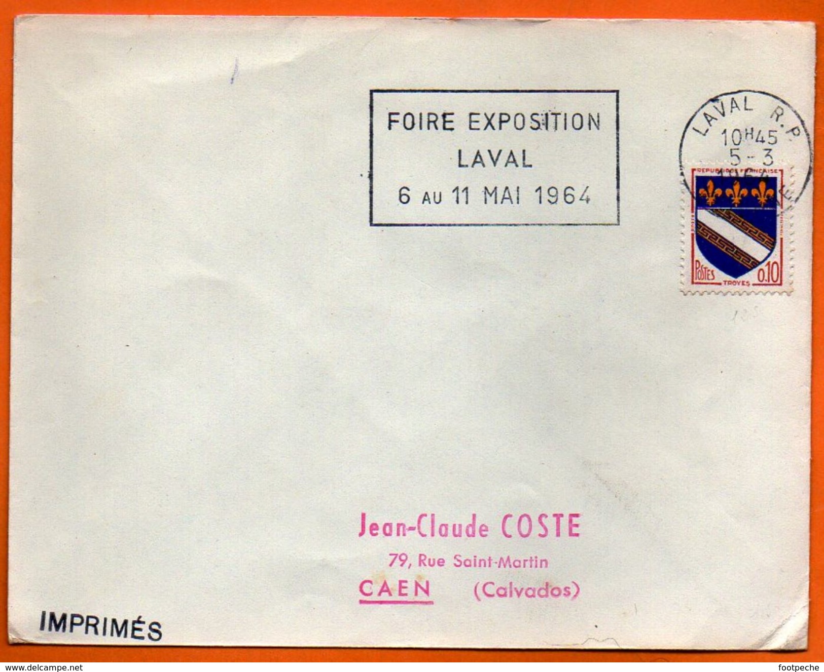 LAVAL FOIRE 1964   Lettre Entière N° FF 571 - Oblitérations Mécaniques (flammes)