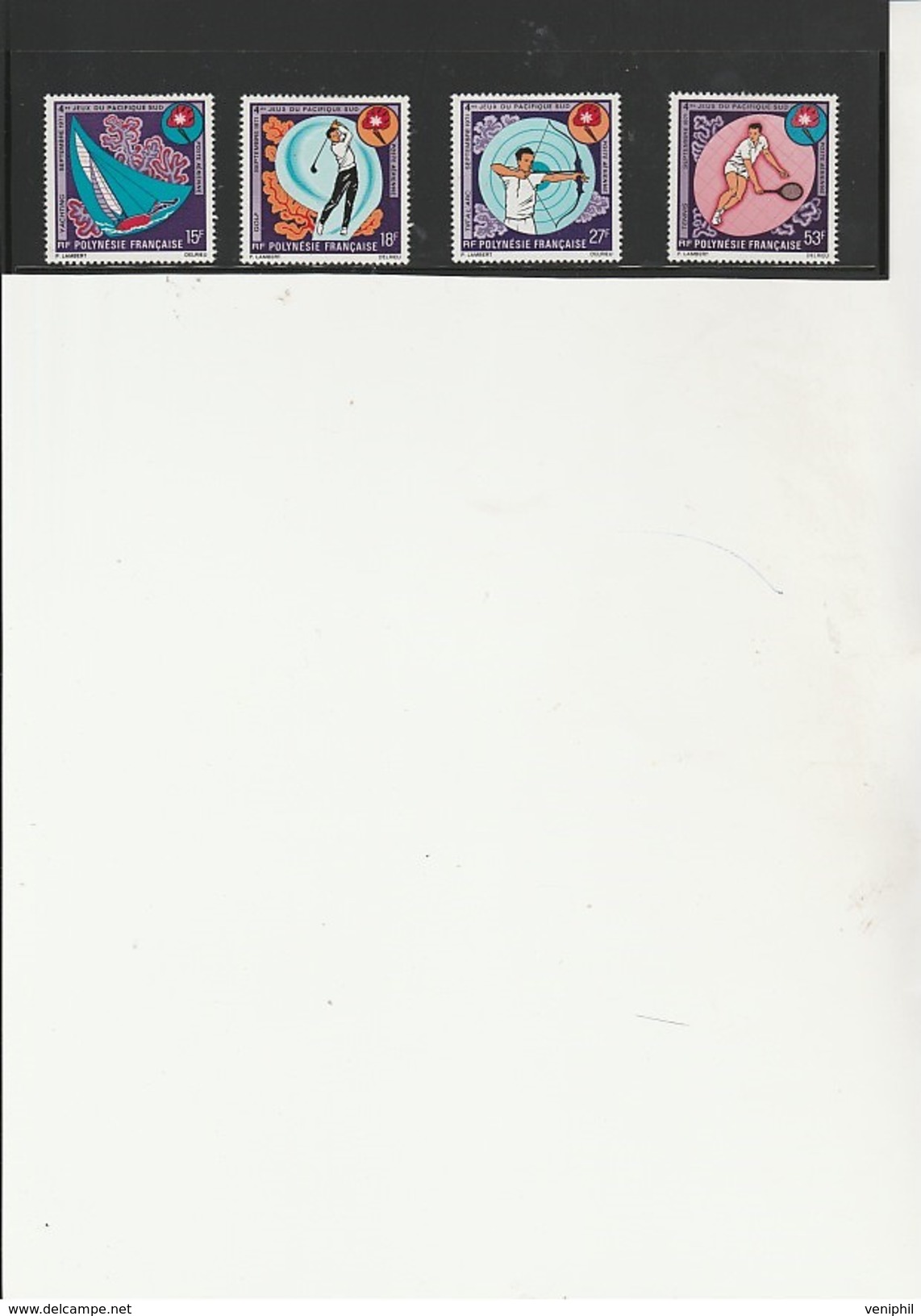 POLYNESIE FRANCAISE - POSTE AERIENNE N° 51 A 54 NEUF X - ANNEE 1971  - COTE : 65 € - Ungebraucht