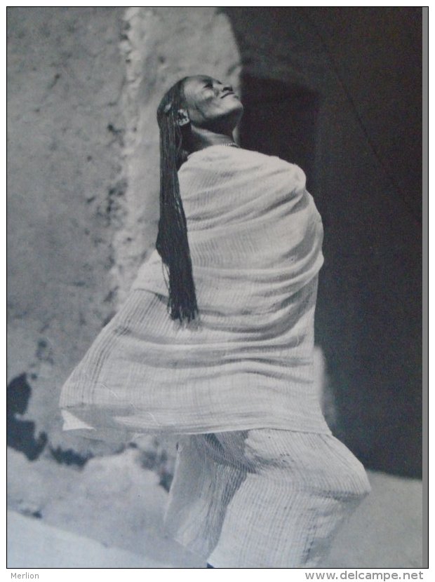 AFR217 Old Print - Children In OMDURMAN -  Sudan (backside:Sudanese Dancing Girl In Omdurman) 1931 - Estampes & Gravures