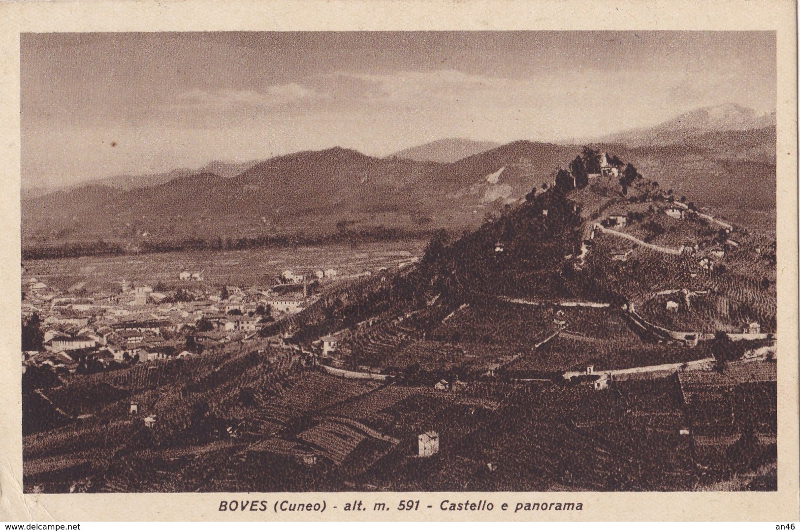 BOVES - CASTELLO E PANORAMA VG  AUTENTICA 100% - Cuneo