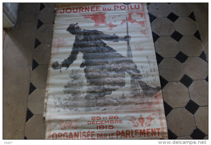 Affiche 14 18 WWI  Journée Du POILU 1915 Par  Maurice Neumont  Sénat - 1914-18