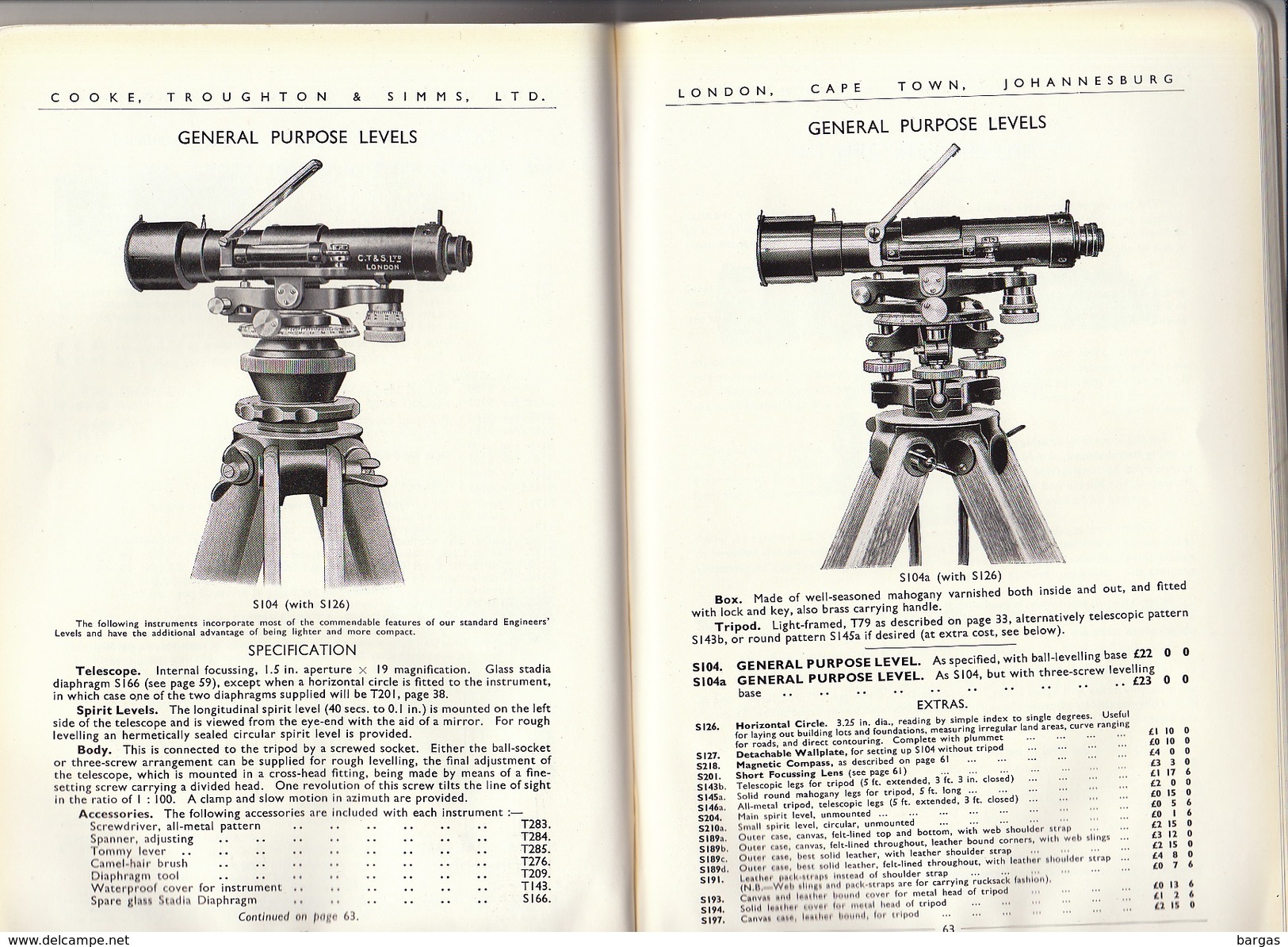 Catalogue Geomètre Arpenteur Mesure Theodolite Boussole Baromètre Compas Cooke Troughton Simms Dratz Bruxelles - Unclassified