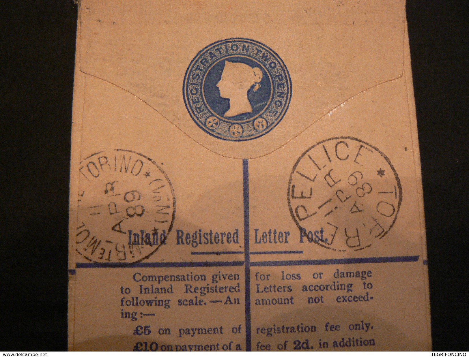 11 APRIL  1889  ..REGISTERED LETTER WITH POSTAGESTAMP OF 5 PENNY..  ....5 PENNY SI REGISTERED LETTER - Lettres & Documents