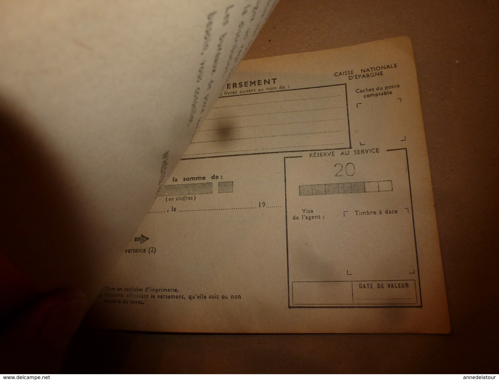 1960-1970  CAISSE NATIONALE D'EPARGNE ,  Formules De Versement Et De Remboursement ,  POSTE Et TELECOMMUNICATIONS - Bank & Insurance