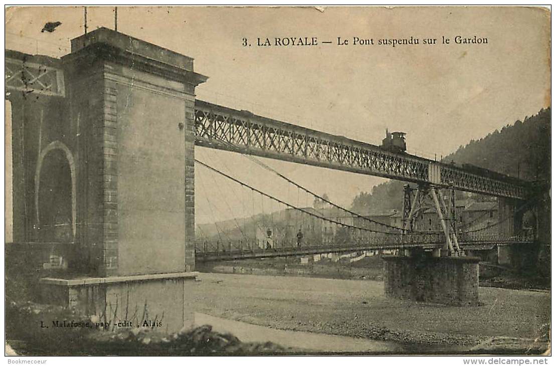 30   ALES LA ROYALE  LE PONT SUSPENDU SUR LE GARDON - Alès