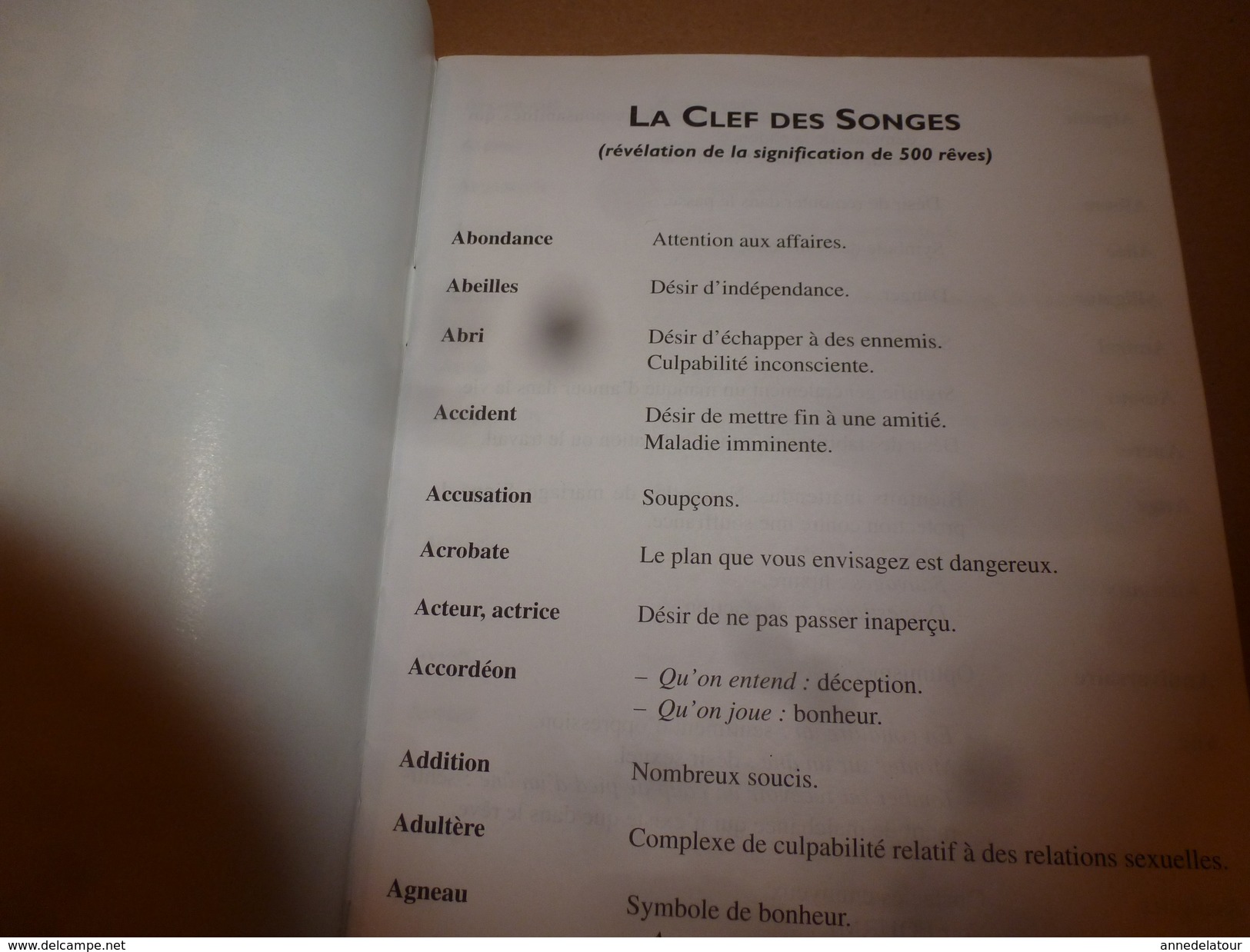 1960 DICTIONNAIRE Complet Des RÊVES (La Clef Des Songes)  ... Révélation De La Signification De 500 RÊVES - Autres & Non Classés