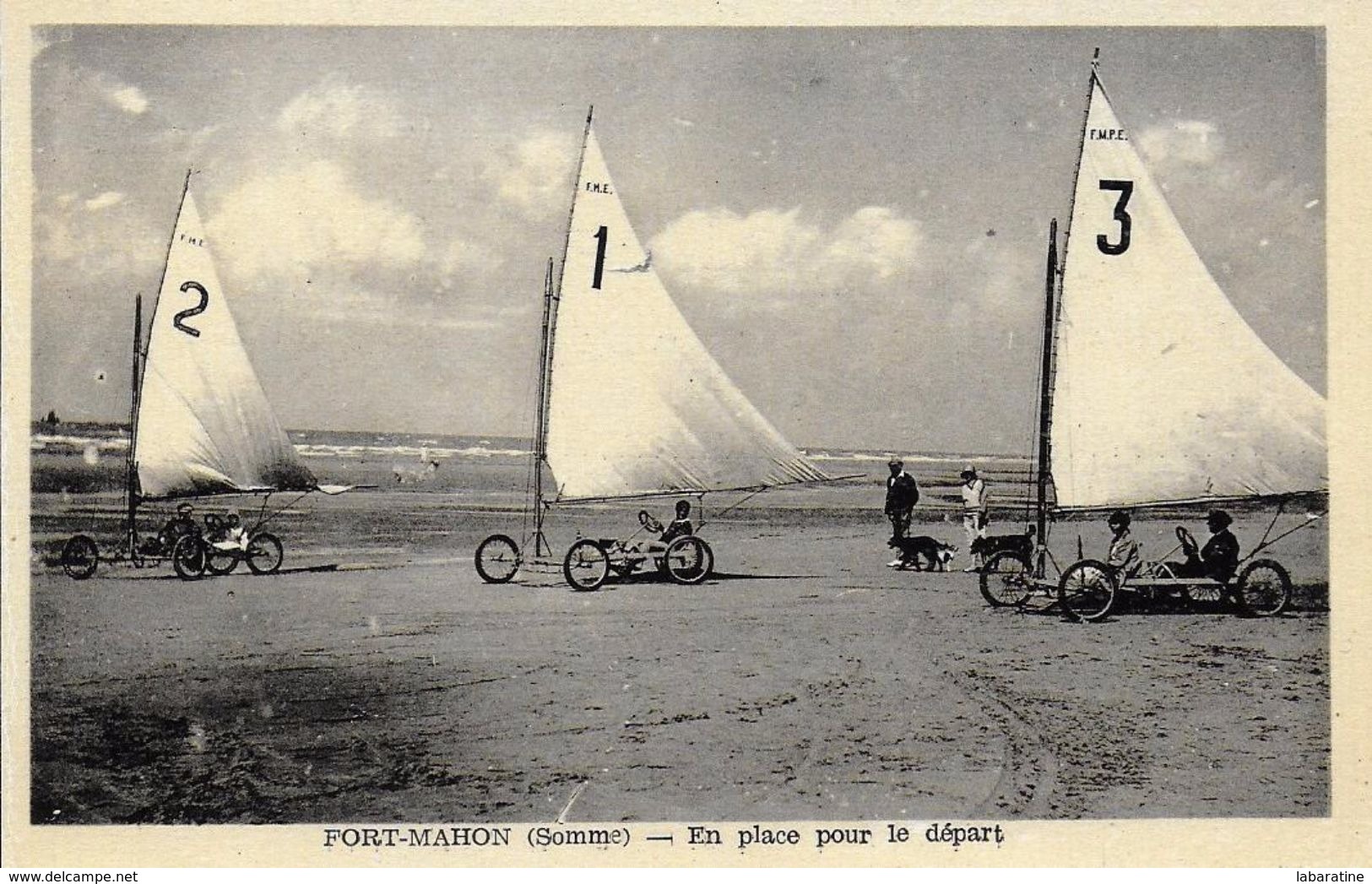 80)    FORT  MAHON  - En Place Pour Le Départ  (  Aéroplage  ) - Fort Mahon