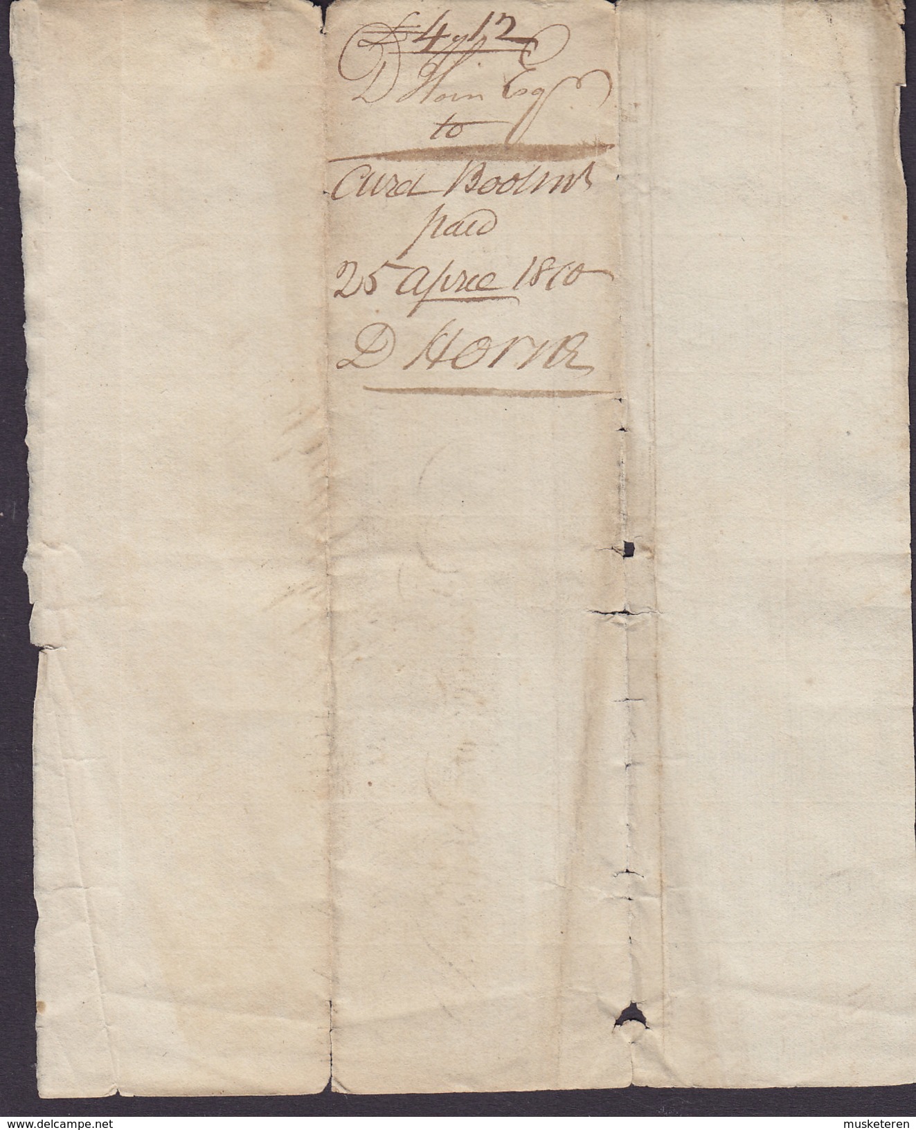 United Kingdom Scotland JOHN & A. AIRD Boot Makers 13 Princes Street, Edinburgh Invoice For DANIEL HORN Dated 1810 - Reino Unido