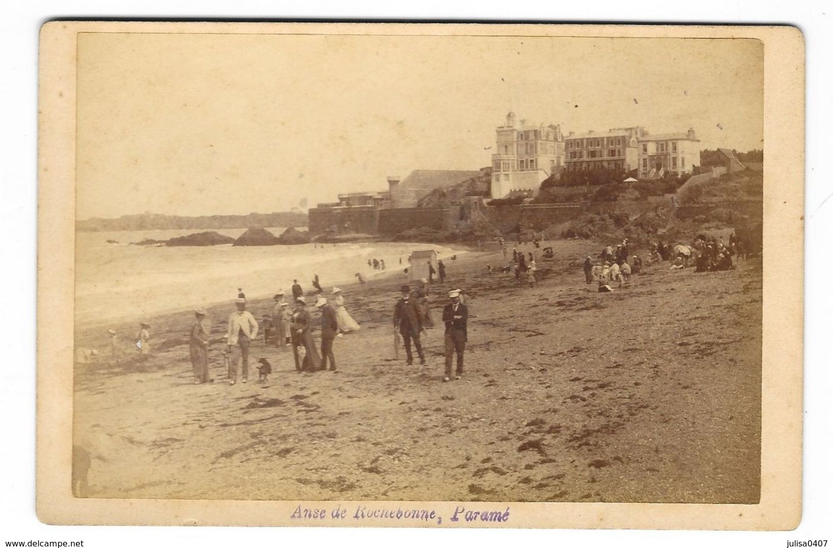 PARAME (35) Ancienne Photographie Anse De Rochebonne Animation BERTRAND Photographe Saint Malo - Parame