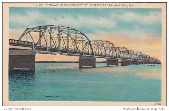 Florida Panama City Hathaway Bridge Over West St Andrews Bay - Panama City
