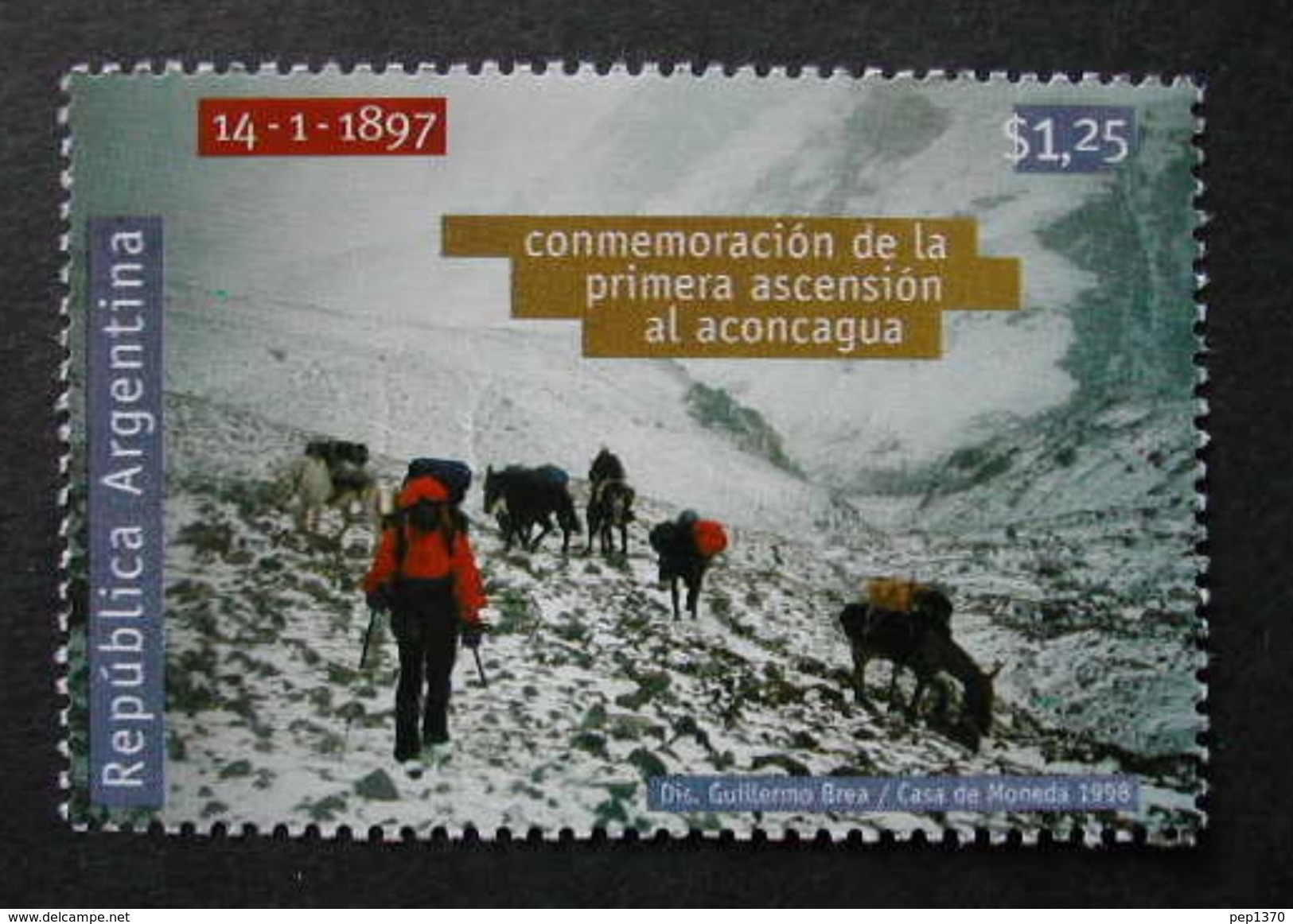 ARGENTINA 1998 - MONTAÑISMO - 100 AÑOS DE LA PRIMERA ASCENSION AL ACONCAGUA - YVERT Nº 2009** - Neufs