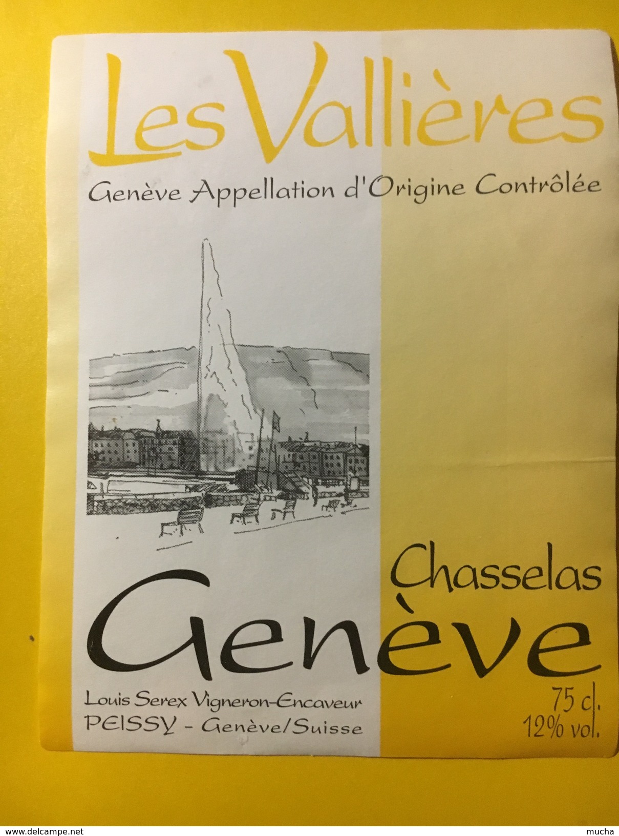 5738 - Les Vallières Chasselas  Genève Suisse Jet D'eau - Autres & Non Classés