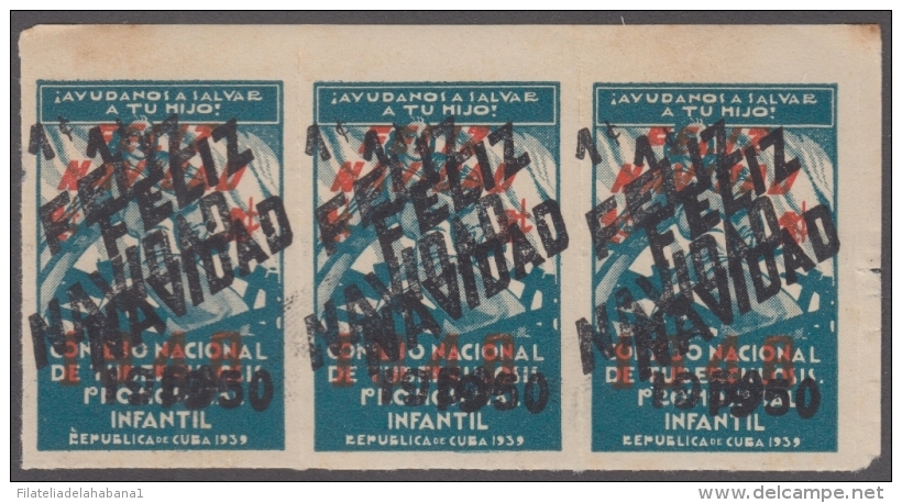 VI-286 CUBA CINDERELLA. 1950 S.1948 SURCHARGE. DOUBLE SURCHARGE. CONSEJO TUBERCULOSOS MEDICINA MEDICINE. - Beneficiencia (Sellos De)