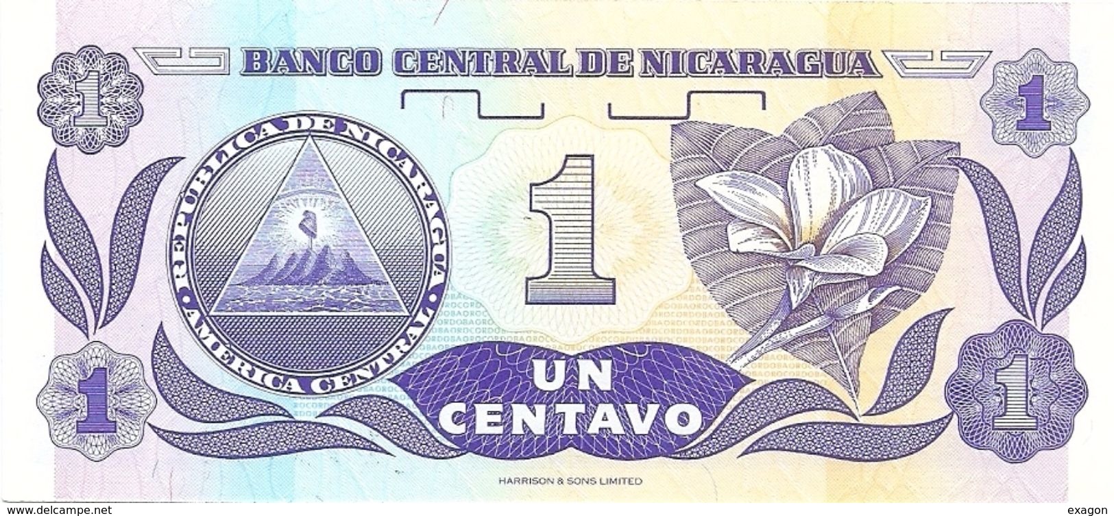 LOTTO DI N. 3 BANCONOTE  Da 1, Da 5  E Da 25  Centavos  - Banco Central De Nicaragua. - Nicaragua