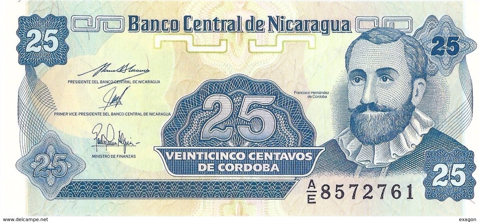LOTTO DI N. 3 BANCONOTE  Da 1, Da 5  E Da 25  Centavos  - Banco Central De Nicaragua. - Nicaragua