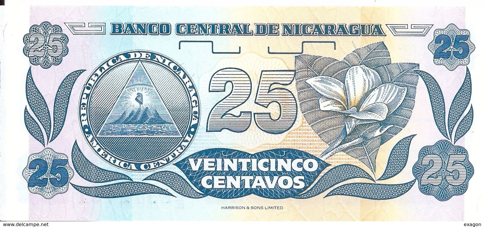 LOTTO DI N. 3 BANCONOTE  Da 1, Da 5  E Da 25  Centavos  - Banco Central De Nicaragua. - Nicaragua