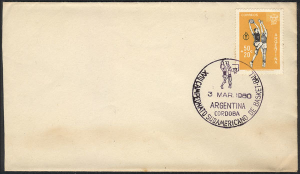 TOPIC BASKETBALL: Cover With Special Postmark Of The South American Baketball Cha - Basketball