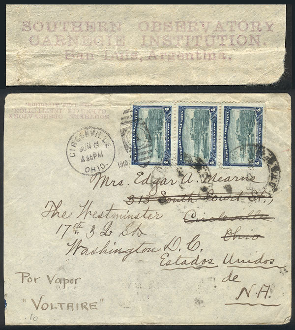 TOPIC SPACE EXPLORATION: Cover With Handstamp Of The - Amérique Du Sud