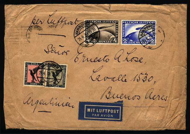 GERMANY: Airmail Cover Sent From Hannover To Argentina On 24/AP/1930 By Air Franc - Autres & Non Classés