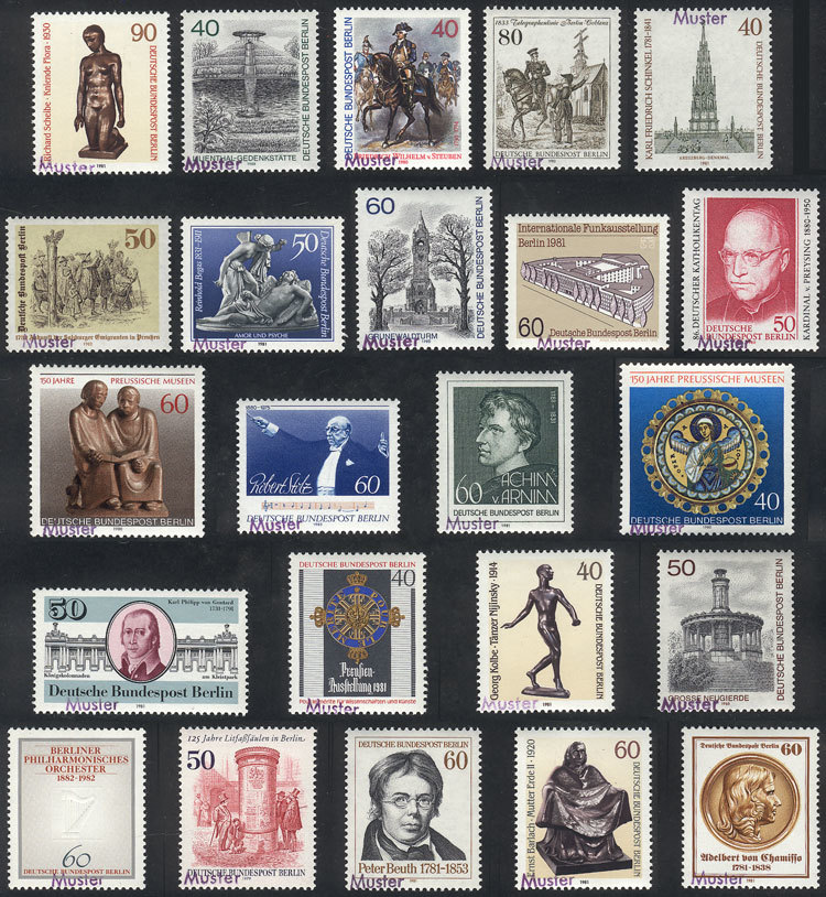 GERMANY: SPECIMENS: Lot Of Very Thematic Stamps, All Overprinted "Muster", Exc - Autres & Non Classés