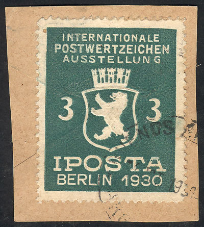 GERMANY: IPOSTA Exposition, Berlin 1930, Used On Fragment, VF! - Autres & Non Classés