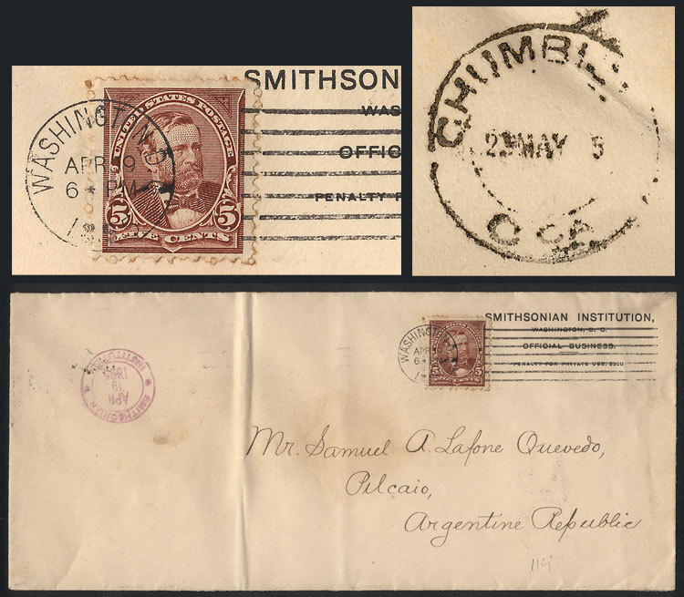 UNITED STATES: OFFICIAL Cover Of "Smithsonian Institution" With Additional Pos - Poststempel