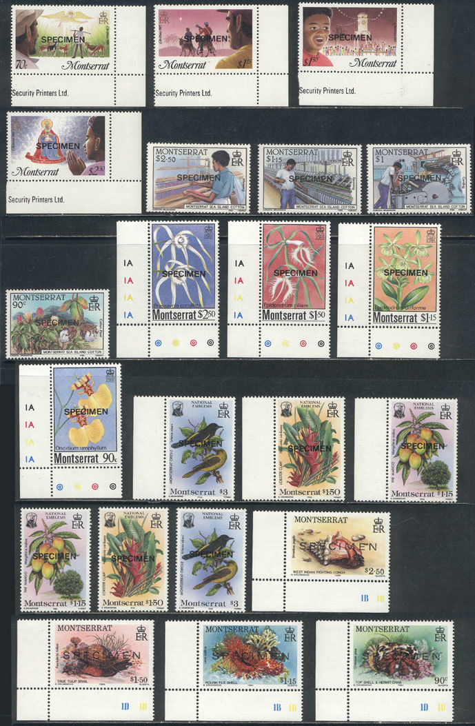 MONTSERRAT: Lot Of VERY THEMATIC Modern Sets, All With SPECIMEN Overprint, Excell - Montserrat