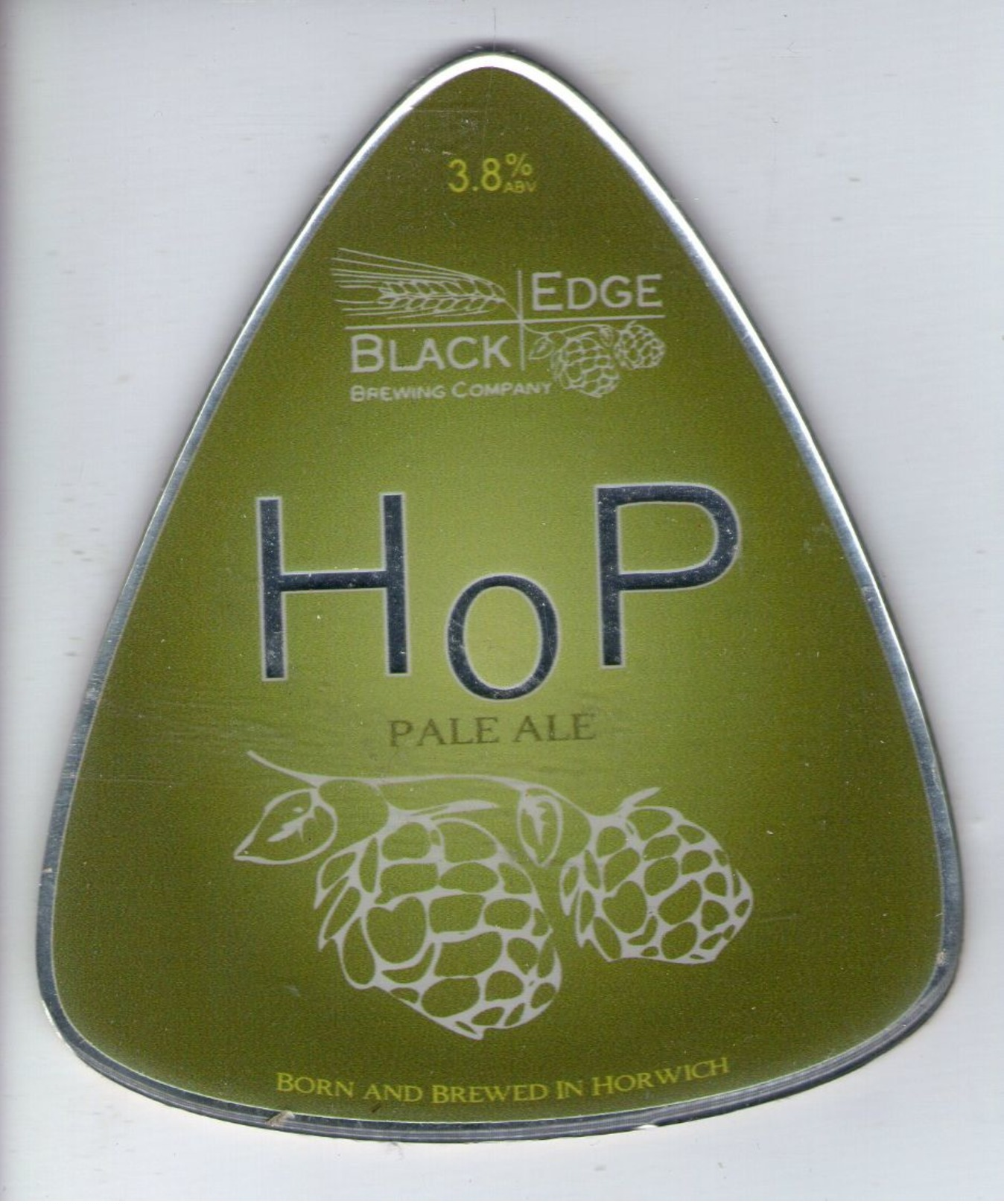 BLACK EDGE BREWERY (HORWICH, ENGLAND) - HOP PALE ALE - PUMP CLIP FRONT - Signs