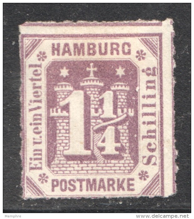 1&frac14; S. MiNr 20 * - Hamburg