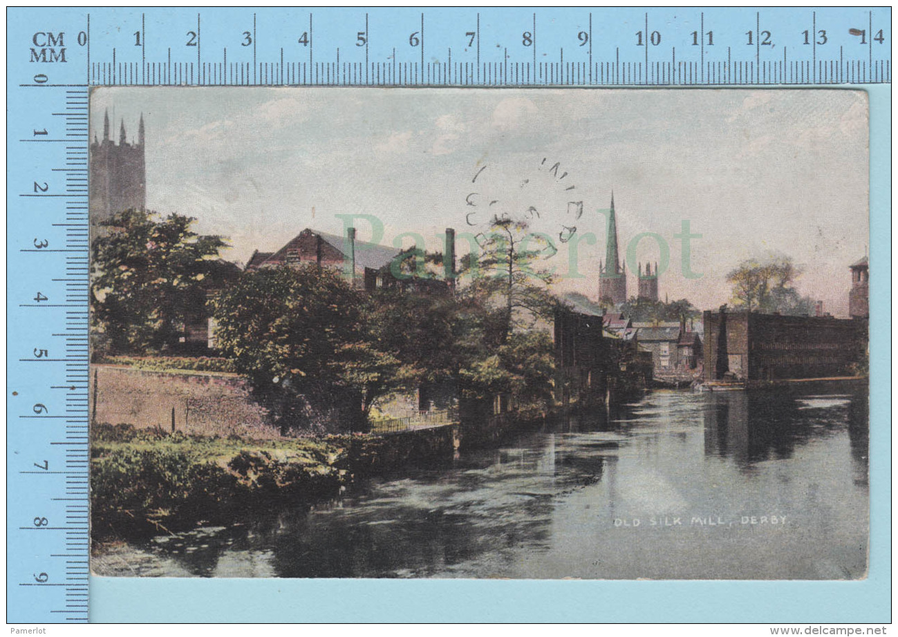 Derby England - Old Silk Mill, Cover Derby To Quebec Canada Cir: 1906 Canadian Stamp - Derbyshire