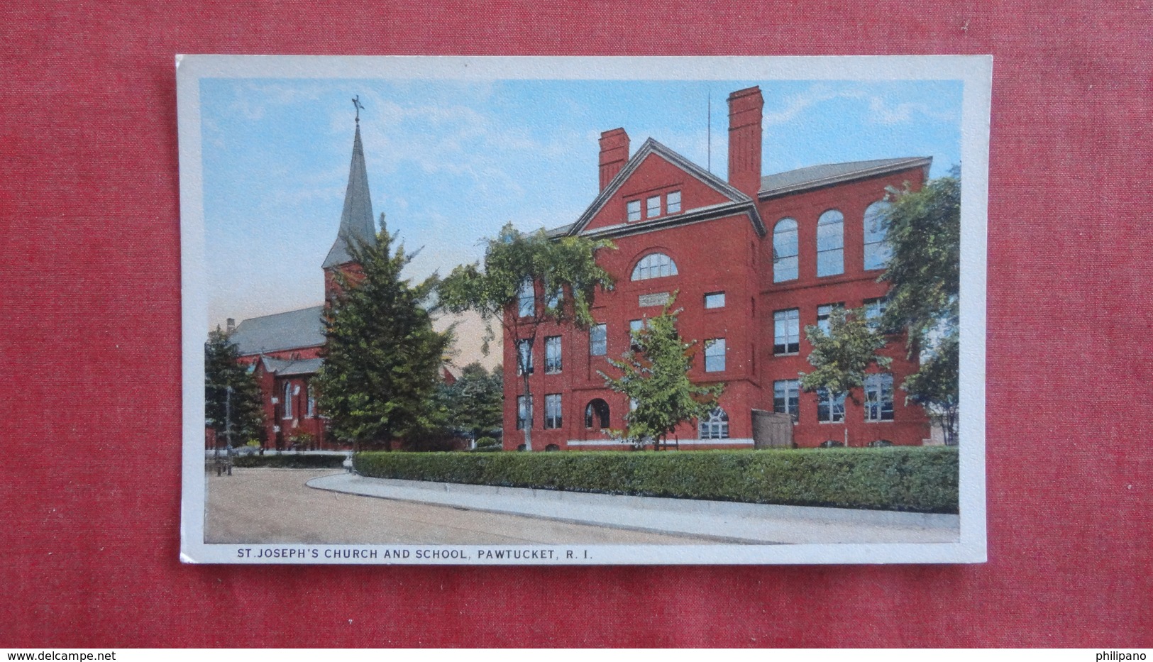 Rhode Island > Pawtucket  St Joseph's Church & School    -ref 2723 - Pawtucket