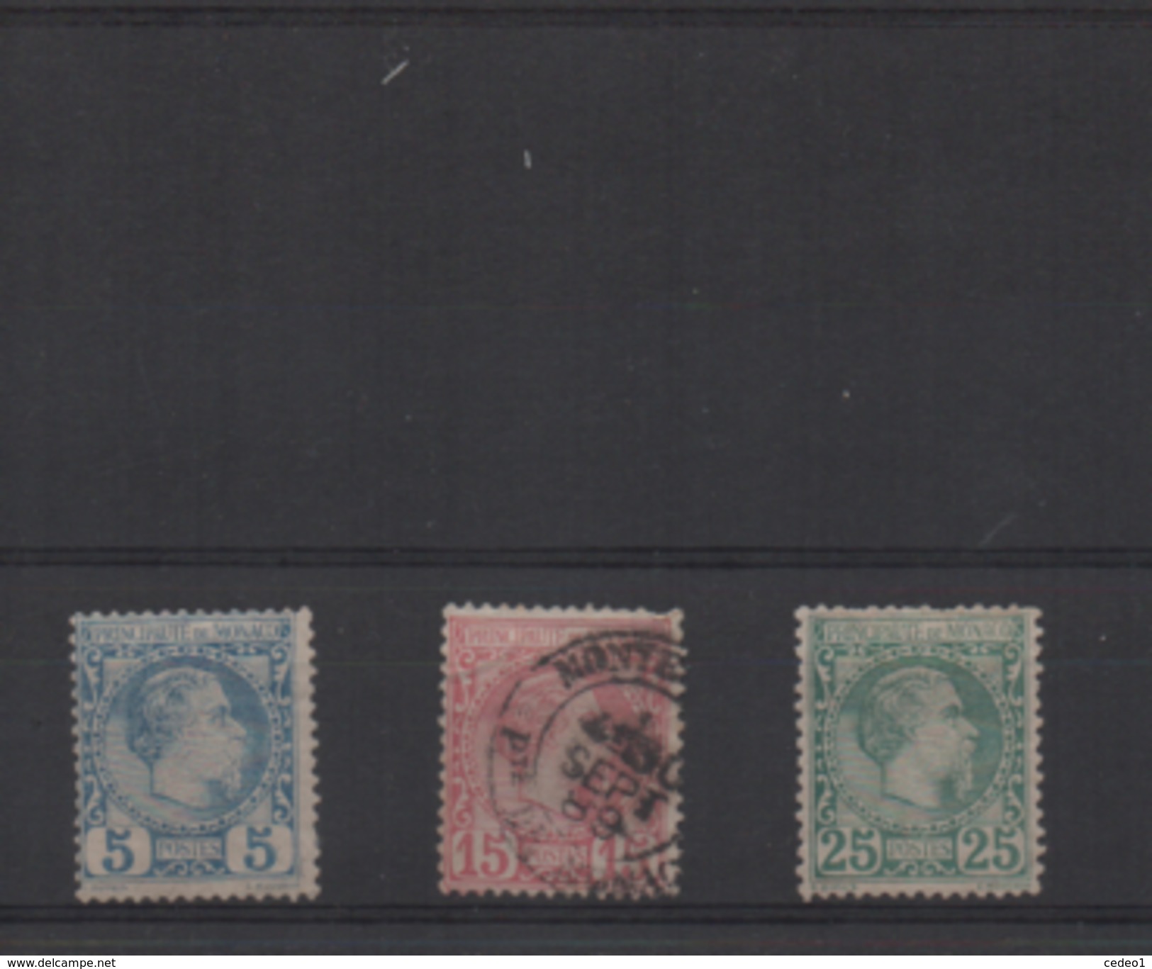 LOT DE 3 TIMBRES MONACO - ...-1885 Voorlopers