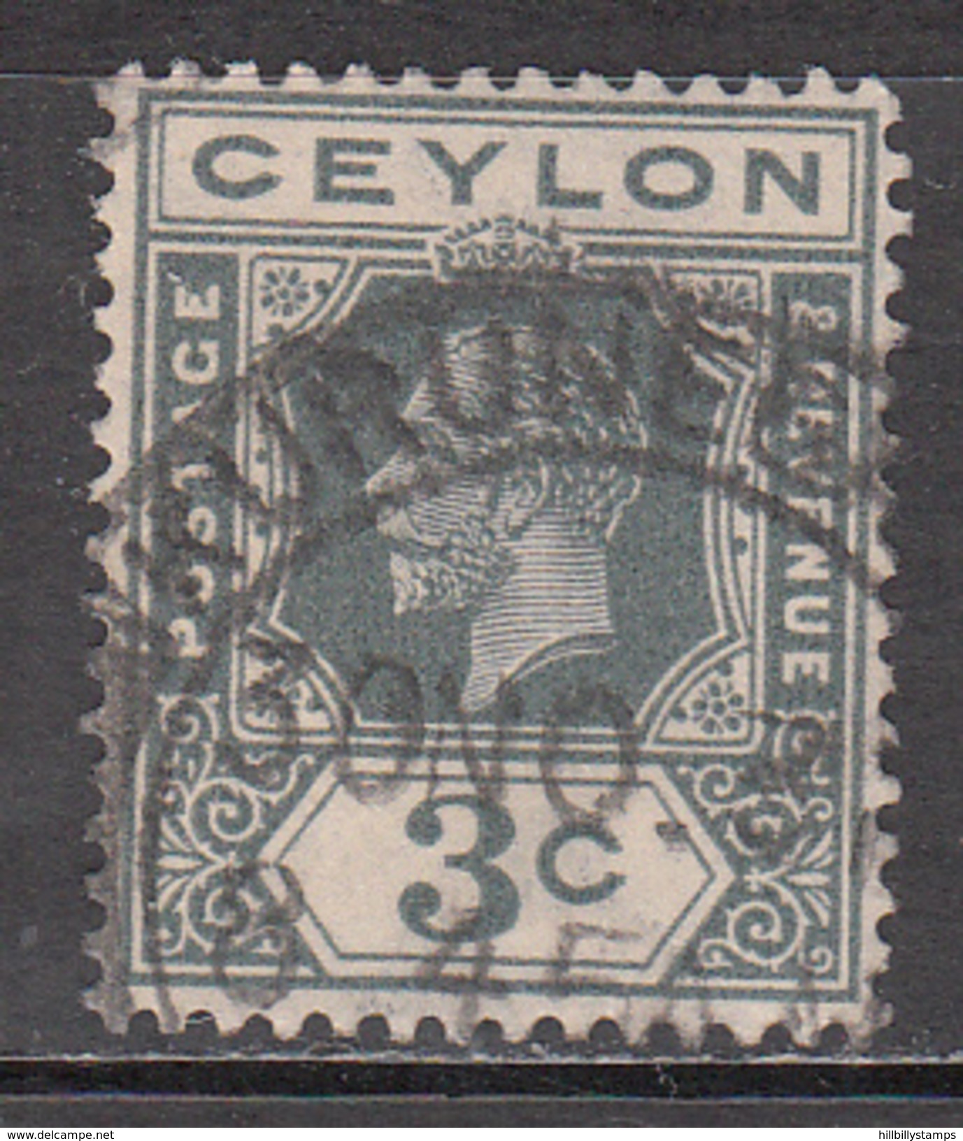 CEYLON    SCOTT NO. 228    USED    YEAR  1921   WMK 4 - Ceylan (...-1947)