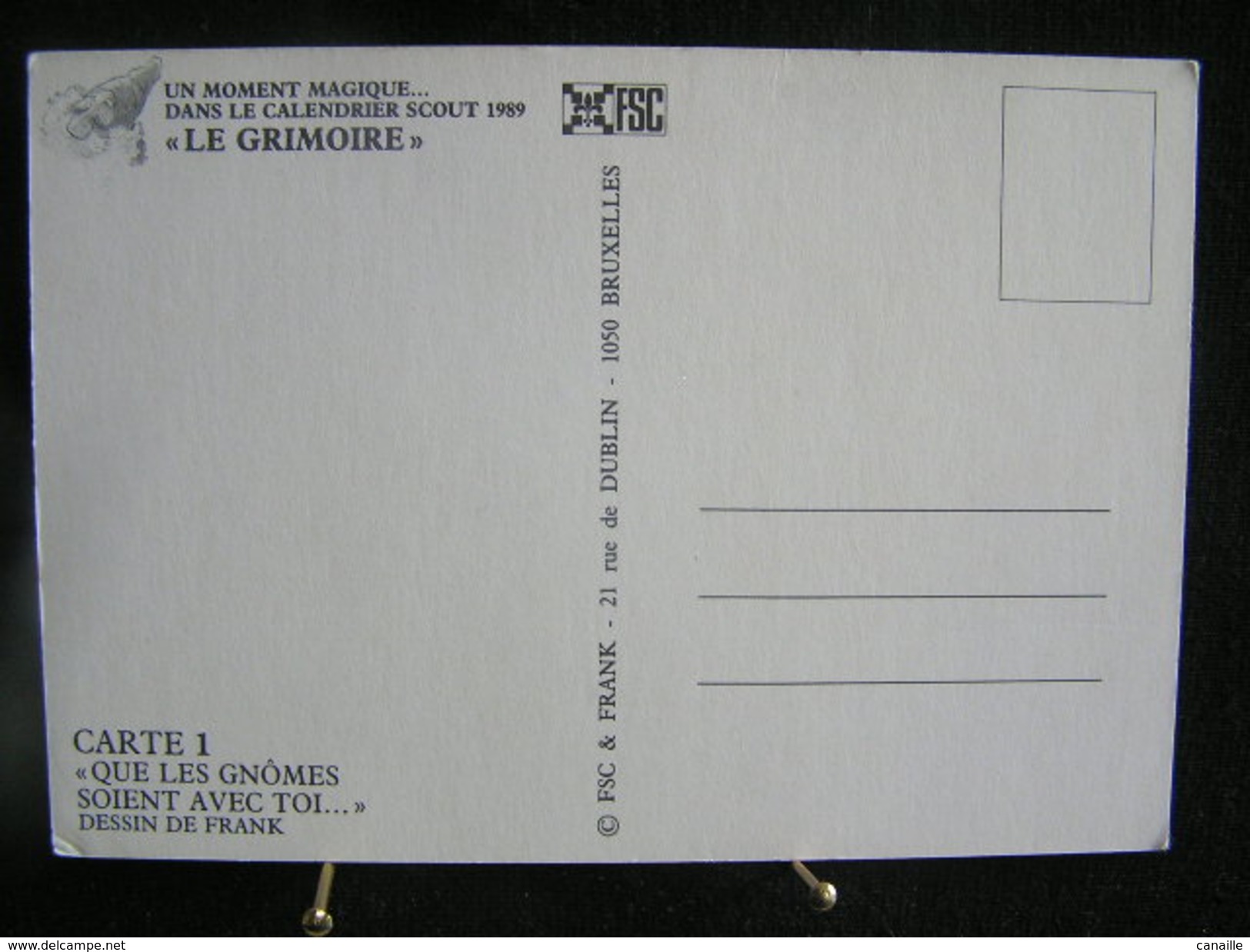 Z - 282  /  Illustrateurs - Signés / Dessin De Frank - Que Les Gnômes Soient Avec Toi ..  1989 / Circule - Frank, Elly