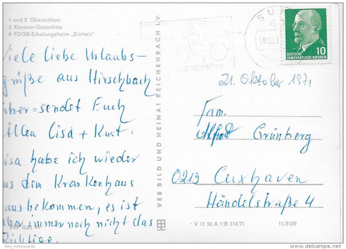 AK 0792  Hirscgbach ( Krs. Suhl ) - Ostalgie , DDR Um 1971 - Suhl