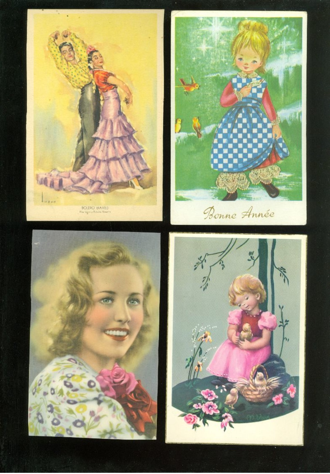 Beau lot de 60 cartes postales de fantaisie   Mooi lot 60 postkaarten van fantasie -  60 scans