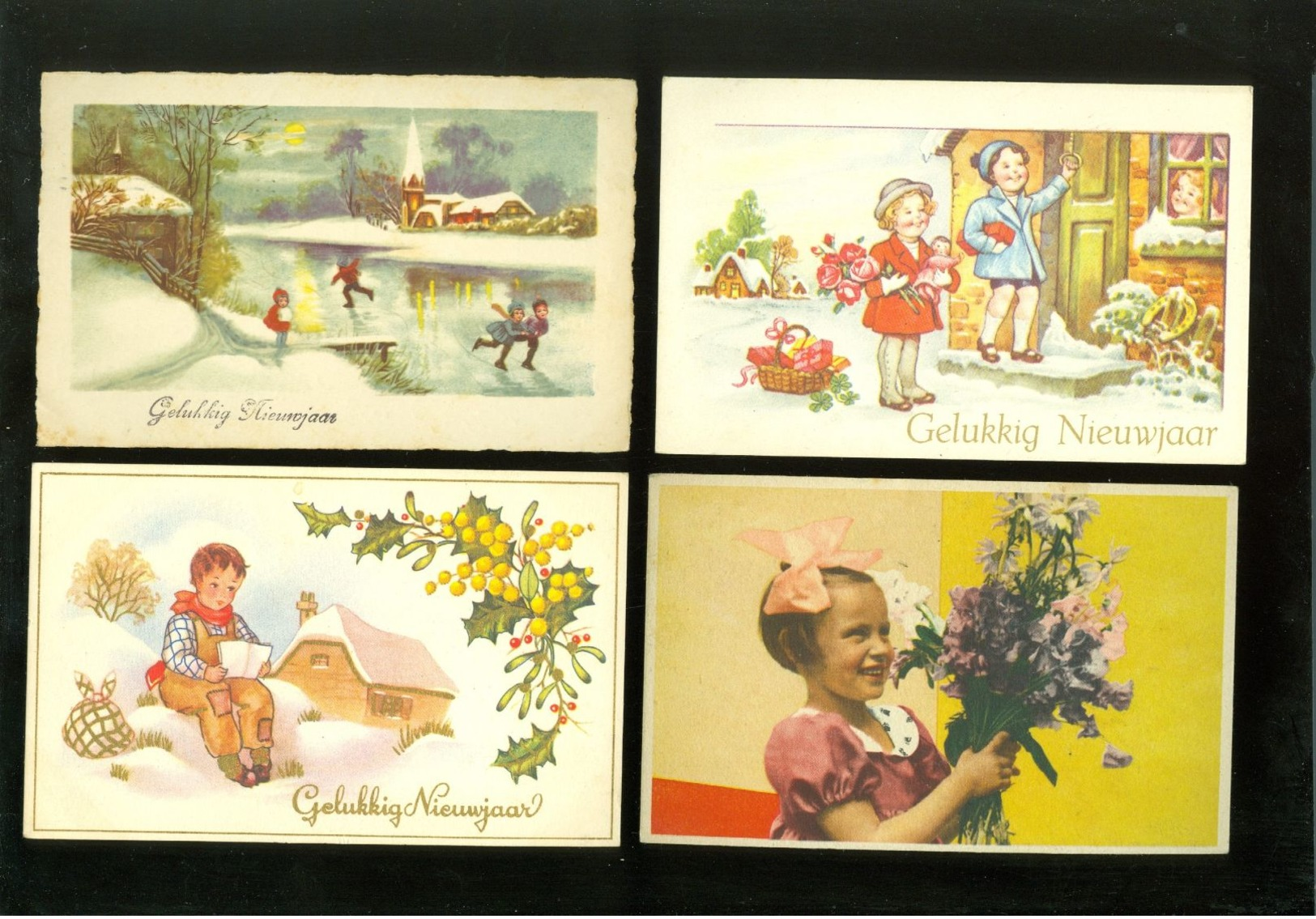 Beau lot de 60 cartes postales de fantaisie   Mooi lot 60 postkaarten van fantasie -  60 scans