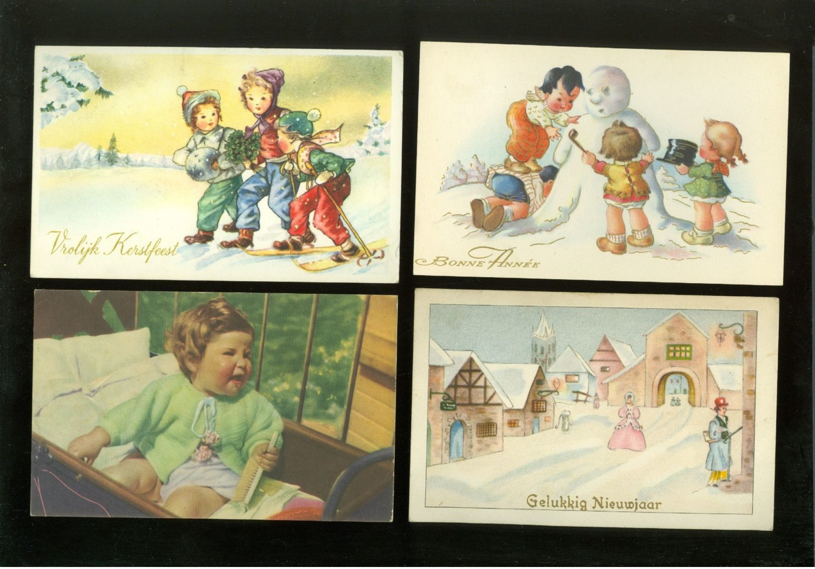 Beau lot de 60 cartes postales de fantaisie   Mooi lot 60 postkaarten van fantasie -  60 scans