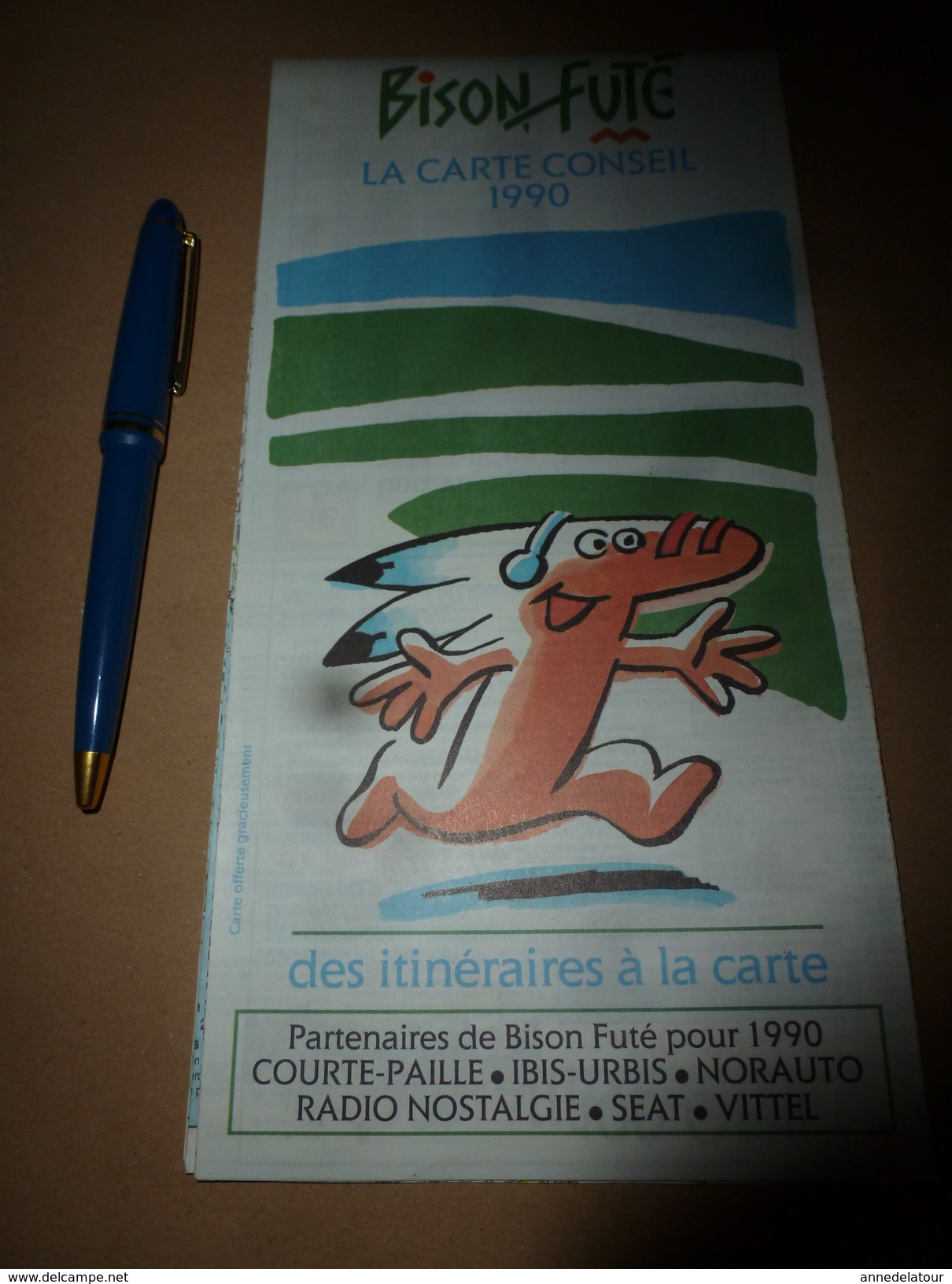 1990 Bison-Futé ---> CARTE-CONSEIL Des Itinéraires à La Carte - Collections