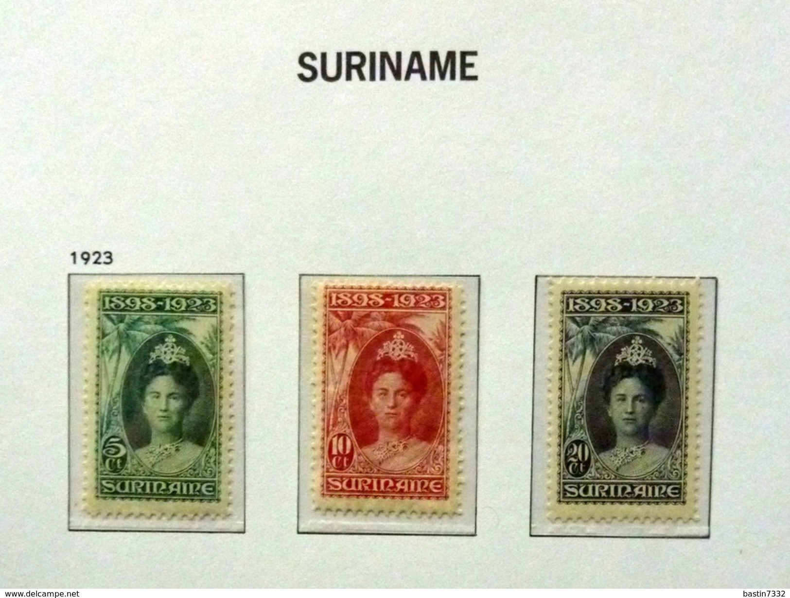 Suriname collection 1873-1975 in Davo Luxe album incl. cassette