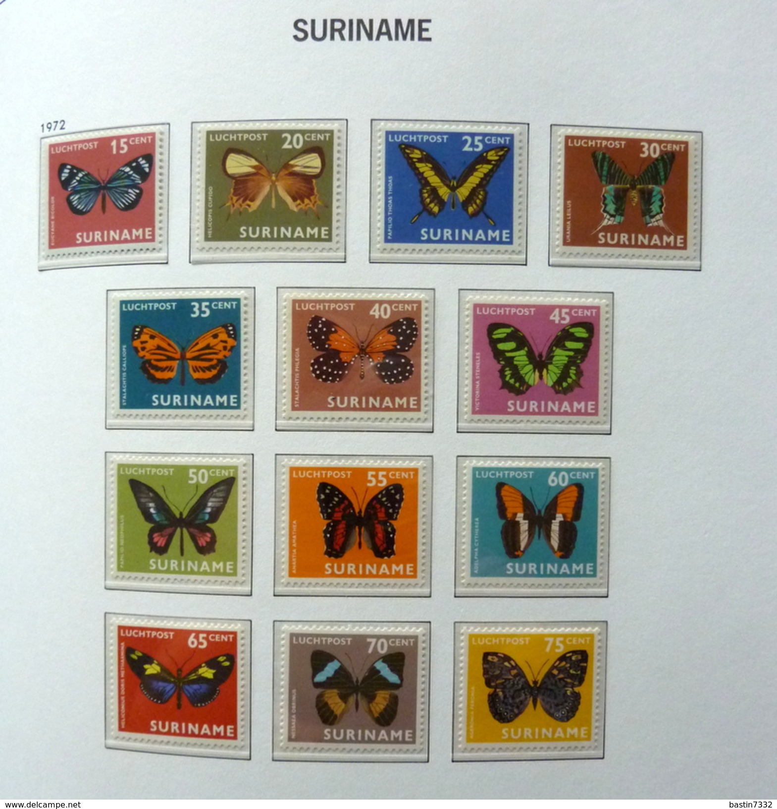 Suriname collection 1873-1975 in Davo Luxe album incl. cassette