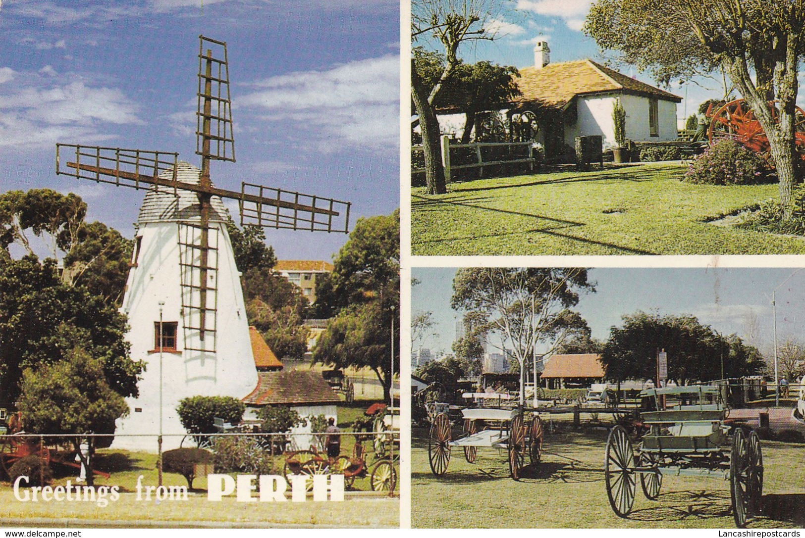 Postcard The Old Mill South Perth  Multiview By EMU Windmill Interest My Ref B22032 - Perth