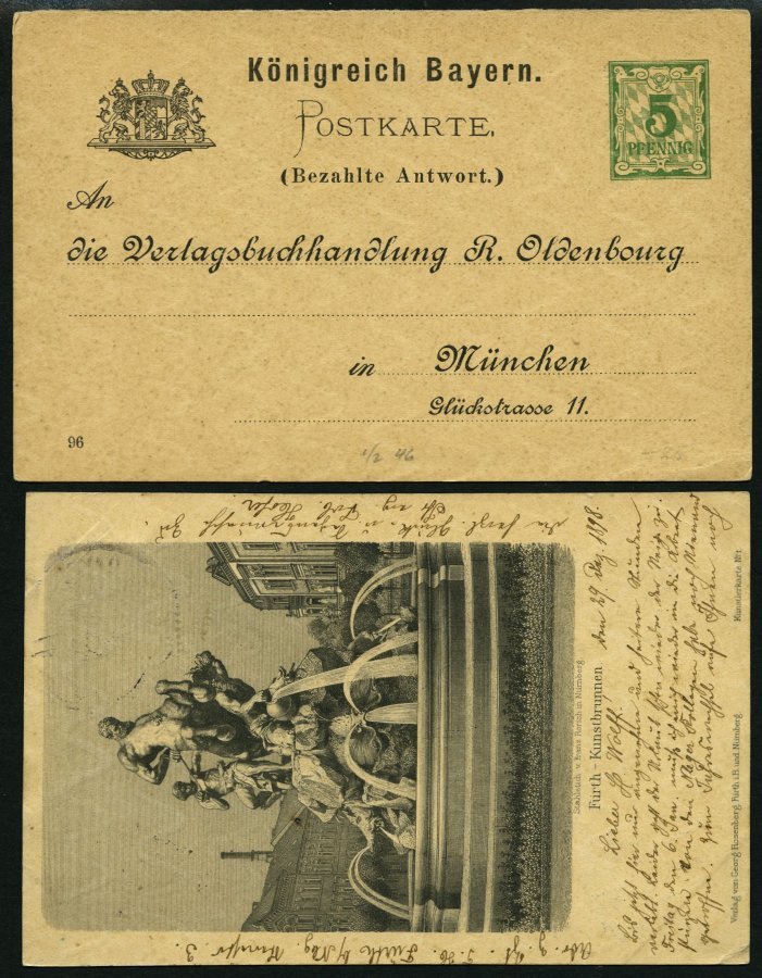 BAYERN 1874-1920, Partie Von 175 Ganzsachen, Ungebraucht Und Gebraucht, Auch Einige Bessere, U.a. P 18S (3x Ungebraucht) - Other & Unclassified