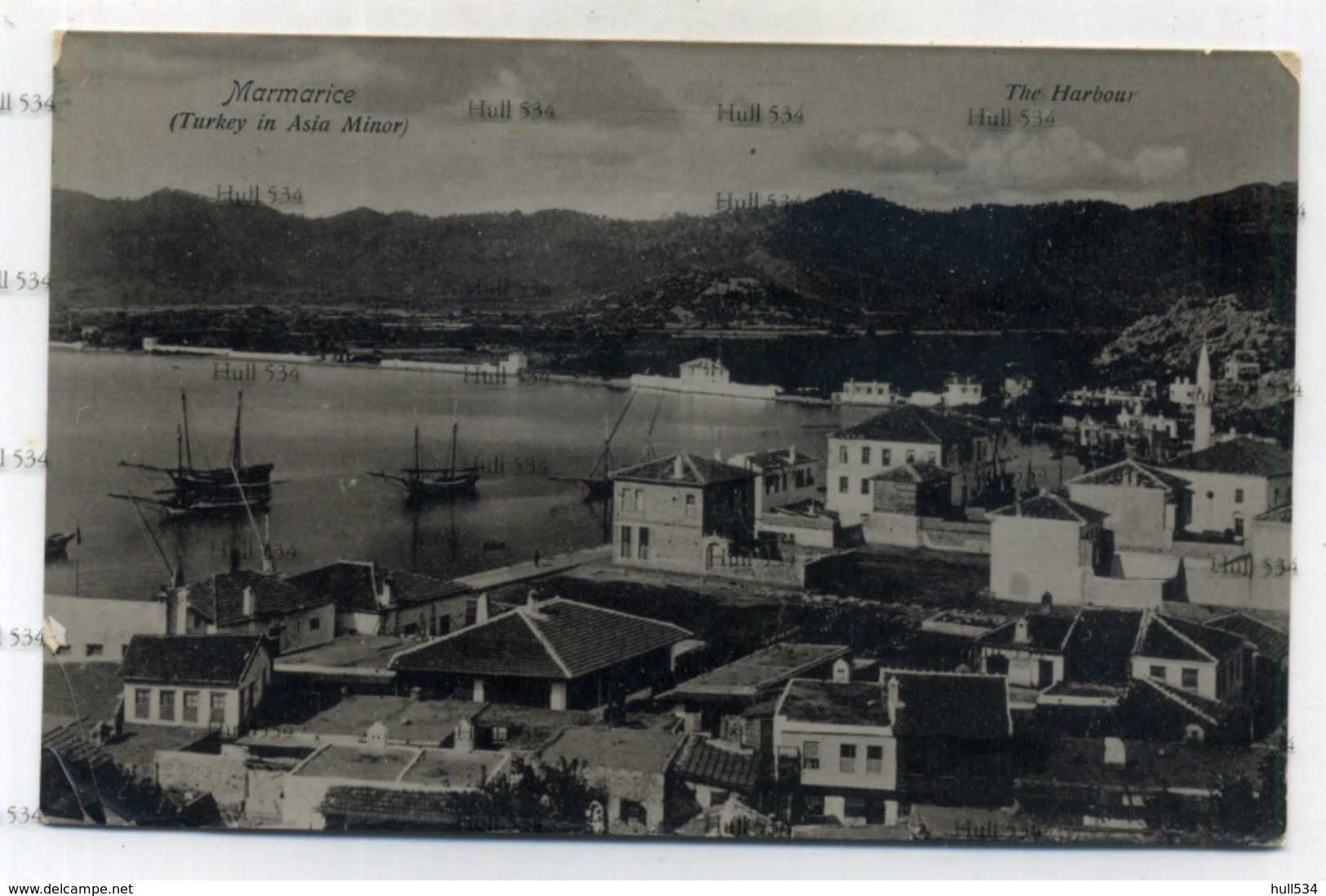 Turkey Umberto Adinolfi Malta Postcard Marmarice The Harbour 1910s Postcard 09 16266 - Turchia