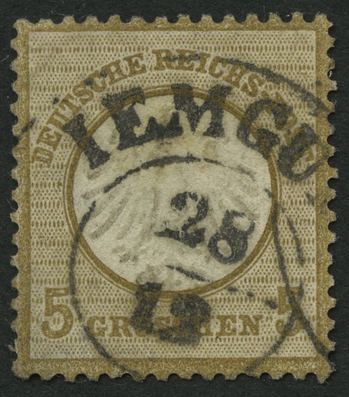 Dt. Reich 6 O, 1872, 5 Gr. Ockerbraun, Zentrischer Hannover K2 IEMGUM, Kleine Helle Stelle Sonst Pracht - Used Stamps