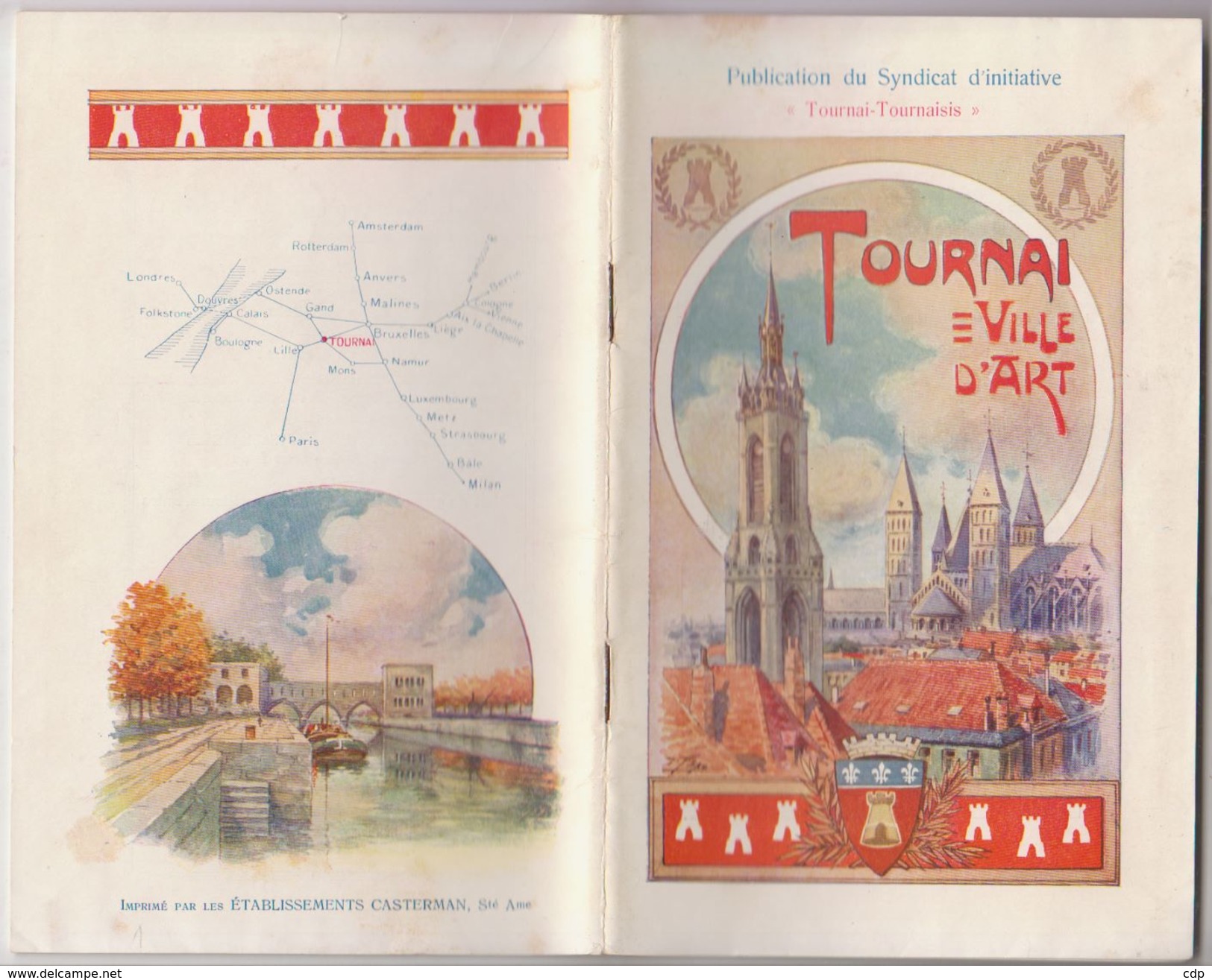 RARE   Tournai Ville D'art   1929   Casterman - Belgique