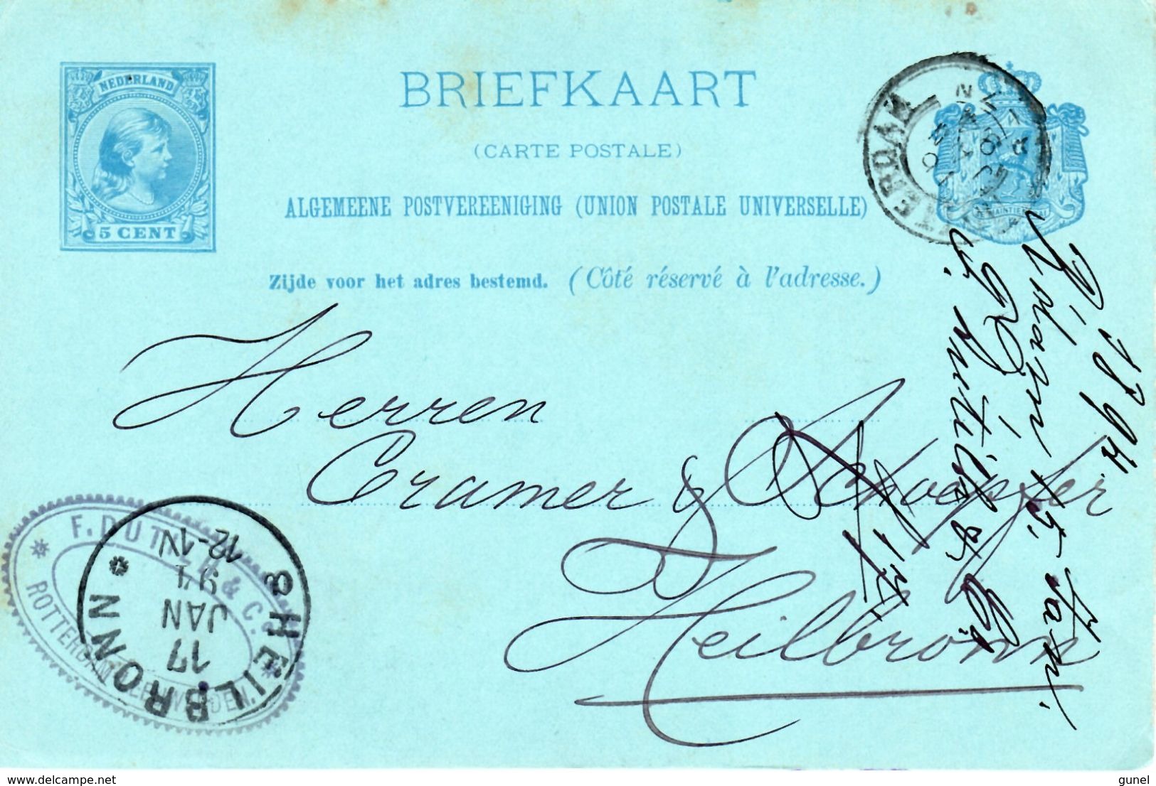 Bk G30  Rotterdam - Heilbronn Met Firmastempel - Material Postal