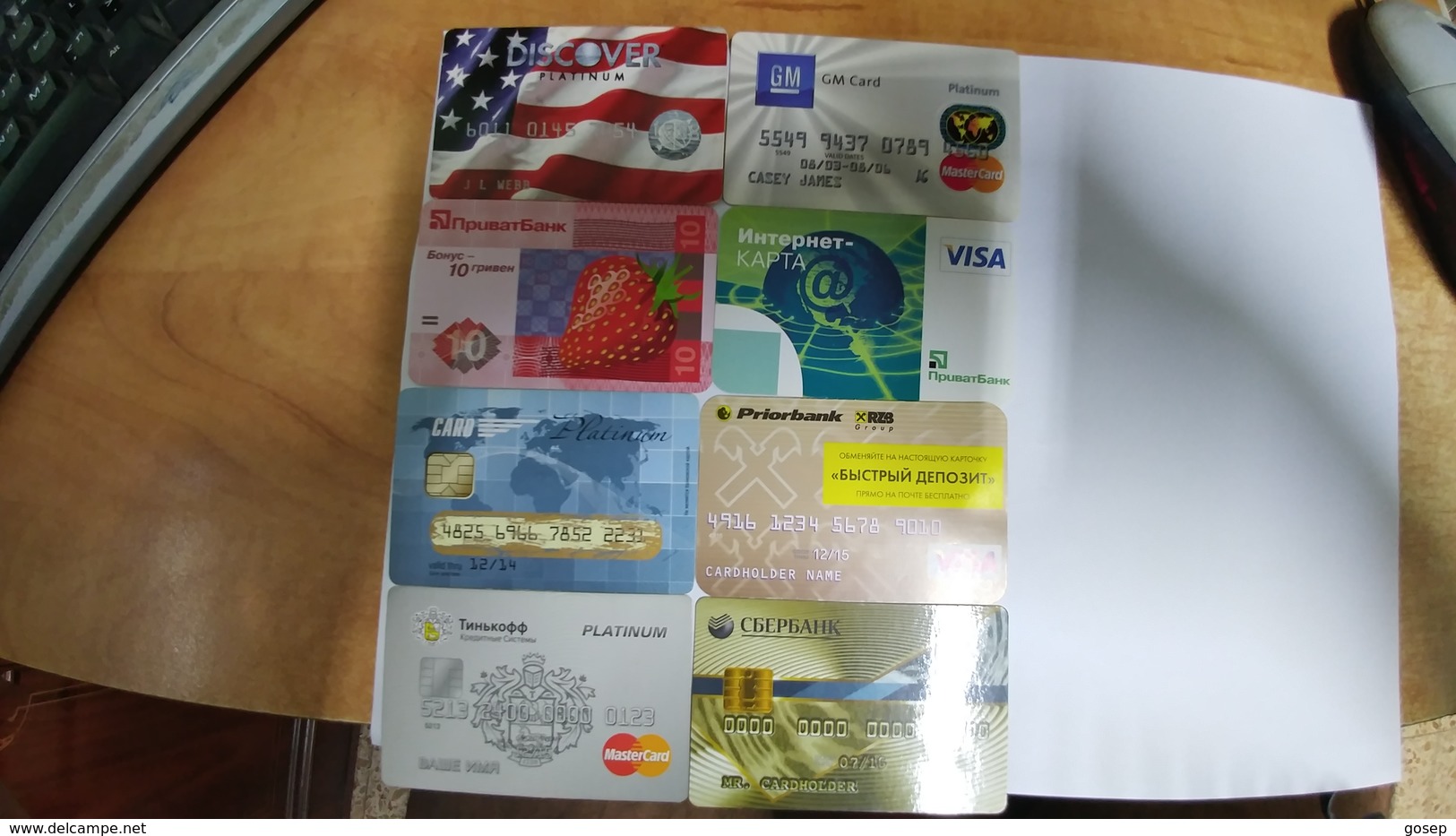 Russia-sample Card-(219)-(8 Cards Sample)-(2card Prepiad Free) - Credit Cards (Exp. Date Min. 10 Years)