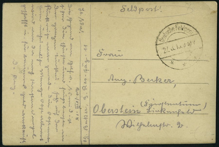 DP TÜRKEI 1916, Feldpoststation CONSTANTINOPEL Auf Feldpost-Ansichtskarte, Pracht - Turquia (oficinas)