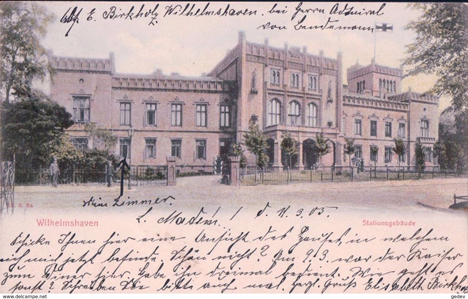 Allemagne, Wilhelmshaven, Stationsgebäude (13.3.1905) - Wilhelmshaven